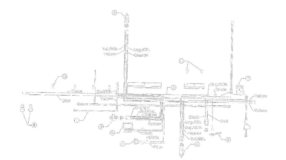 Electrical/Switches Diagram and Parts List for 13AH660F372 1997 Yard Machines Lawn Tractor